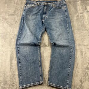 Levis 505 Regular Fit Jeans Mens 40x30 Medium Wash Blue Straight Leg